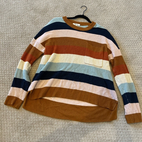Madewell Multicolor Striped Crew Neck Sweater - Picture 2 of 10